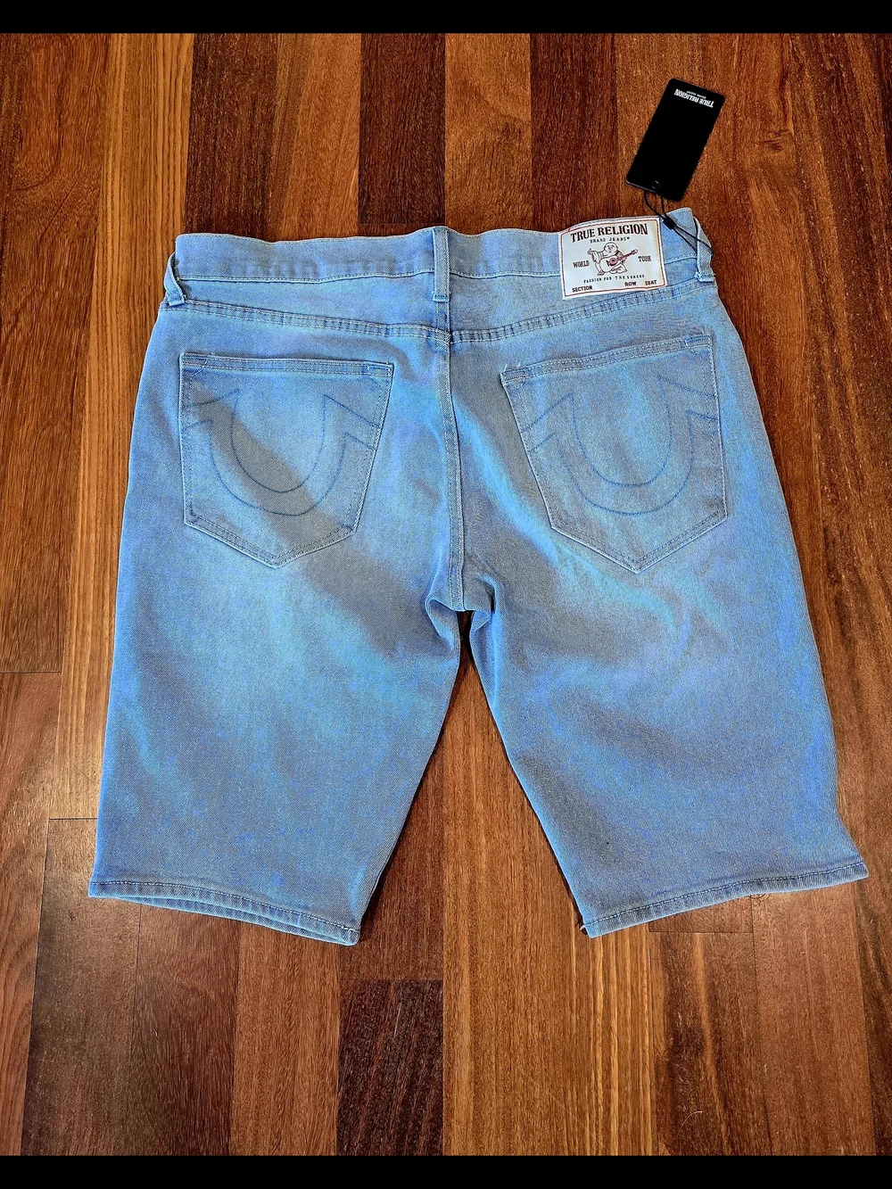 True Religion Light Blue Denim Jean Shorts